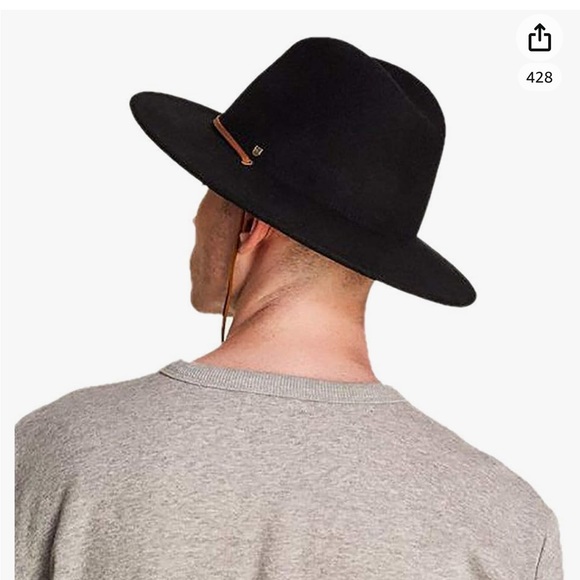 Brixton Men's Field Wide Brim Felt Fedora Hat size M - Picture 6 of 12